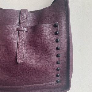 Rebecca Minkoff Merlot Studded Leather Tote